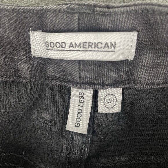 Good American Good Legs Jeans Womens 4/27 Black Skinny Ankle Stretch - Picture 5 of 10